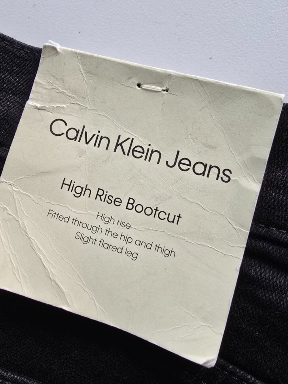 Calvin Klein High Rise Bootcut Jeans 28 Black NWT - Picture 3 of 9